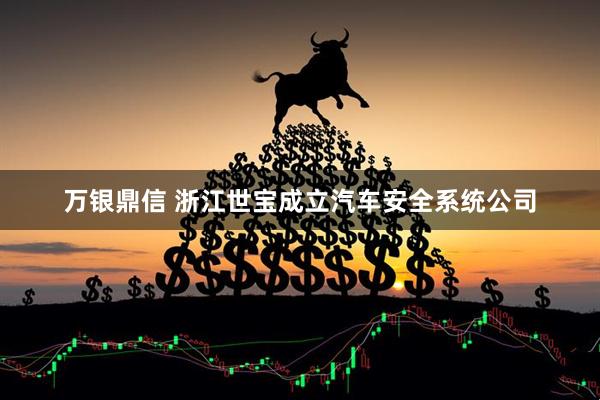万银鼎信 浙江世宝成立汽车安全系统公司